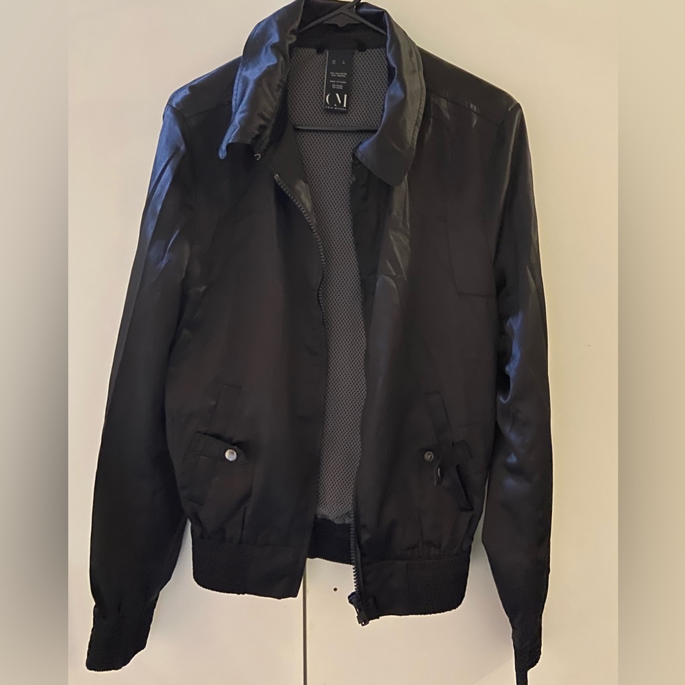 Silk bomber jacket